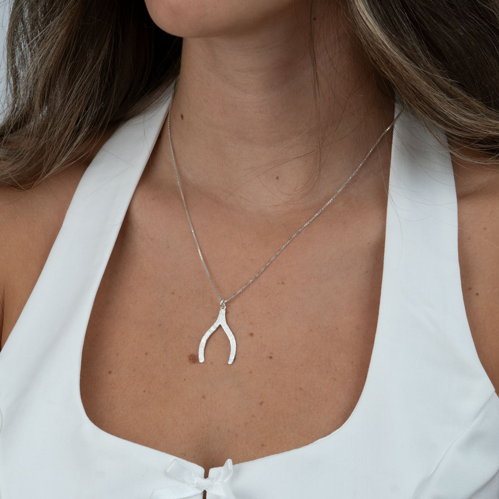 Sparked Wishbone Necklace