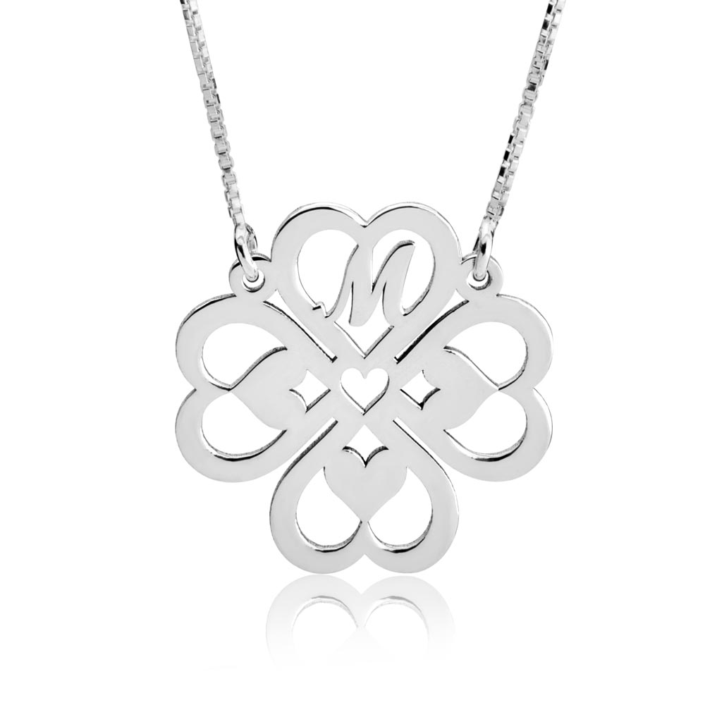 Personalised Four Leaf Clover Necklace