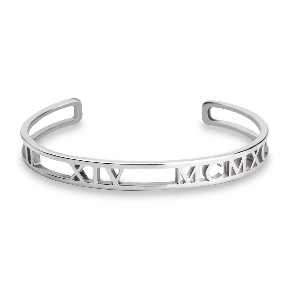 Roman Numeral Bangle for Women