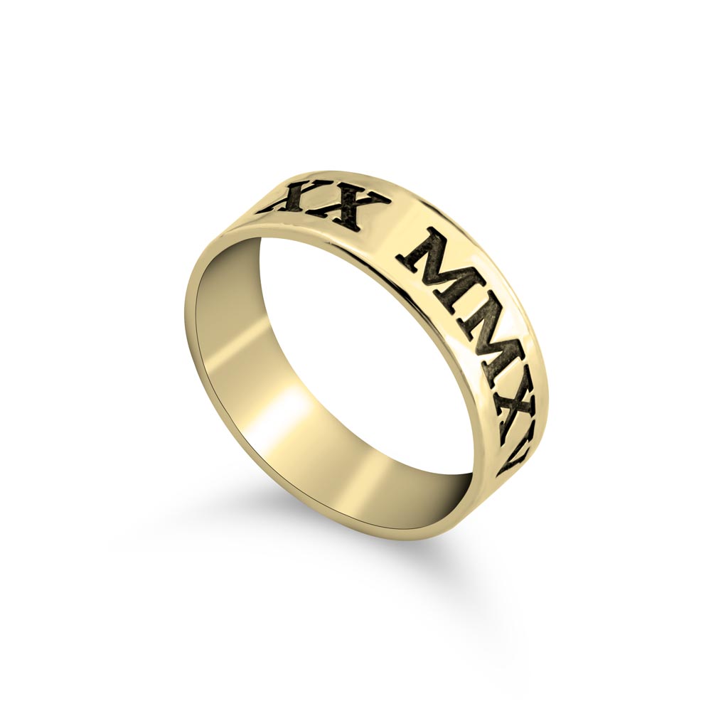 Personalised Roman Numeral Ring