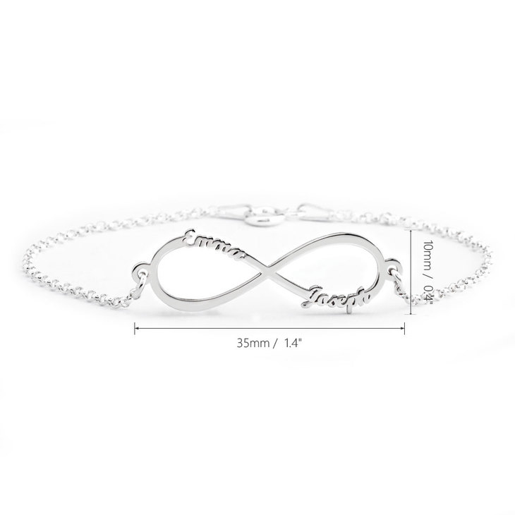 Infinity Name Bracelet information