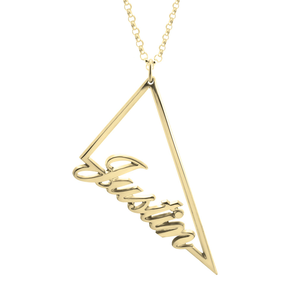 Triangle Name Necklace