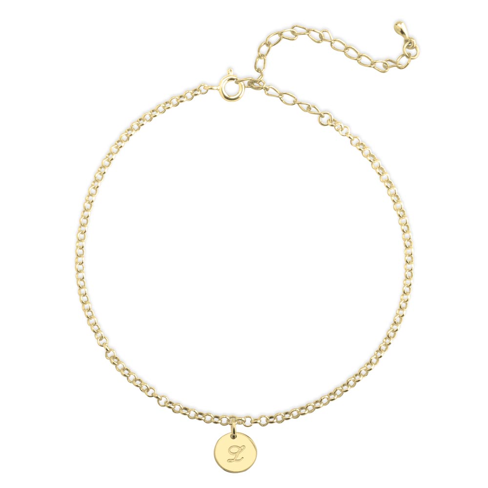 Initial Anklet - Ankle Bracelet with Initial