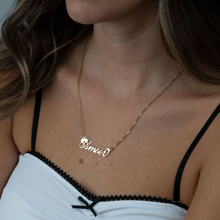 Custom Crown Name Necklace - Picture 2