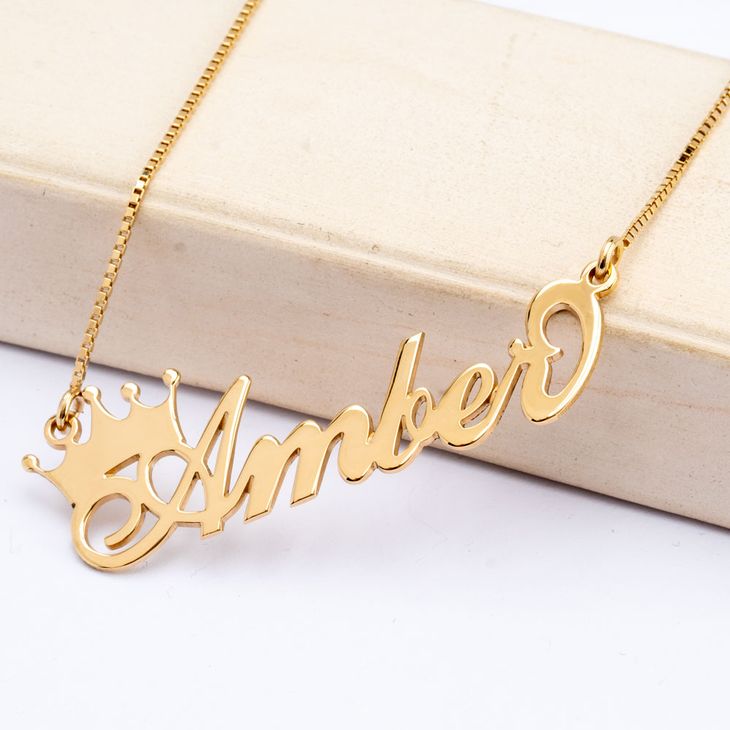 Custom Crown Name Necklace information