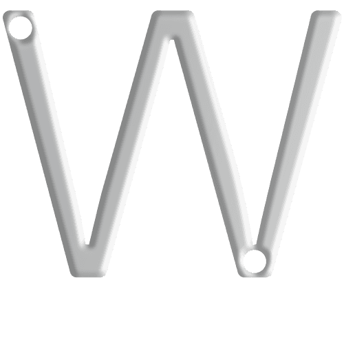 W Initial Pendant