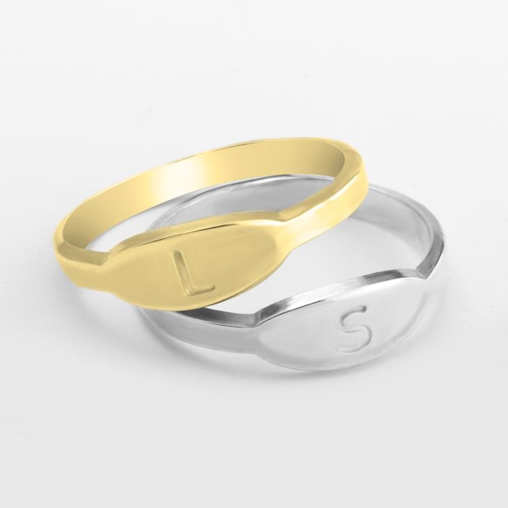 Dainty Initial Ring information