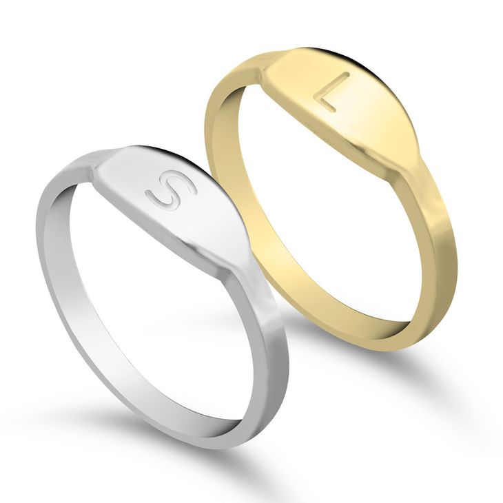 Dainty Initial Ring information