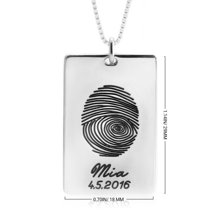 Personalised Thumbprint Necklace information