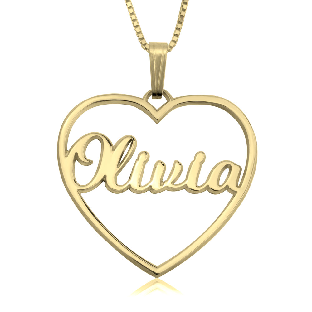 Personalised Open Heart Necklace