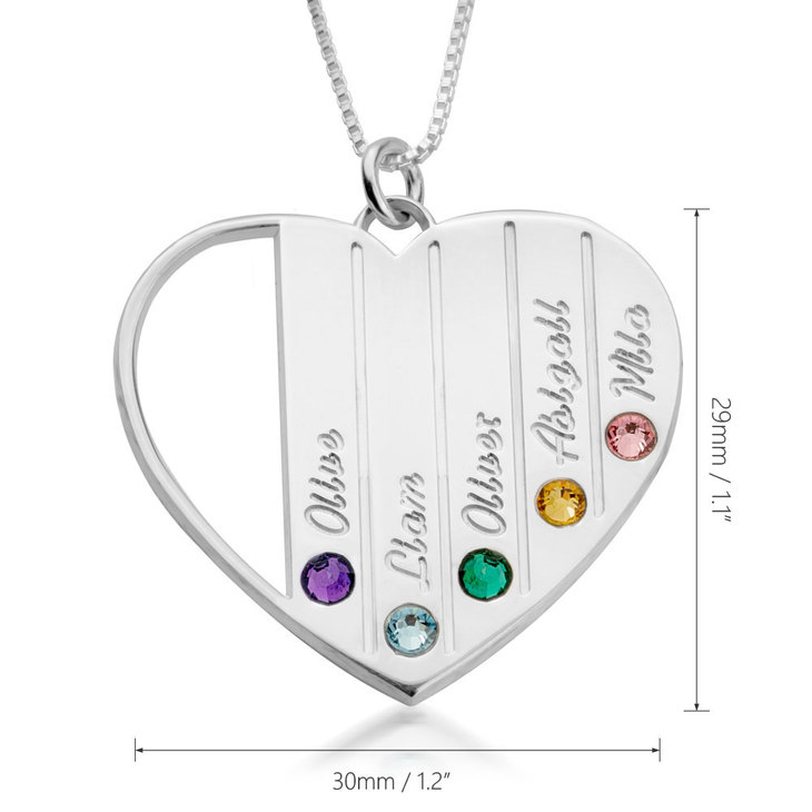 Mothers Birthstone Necklace information