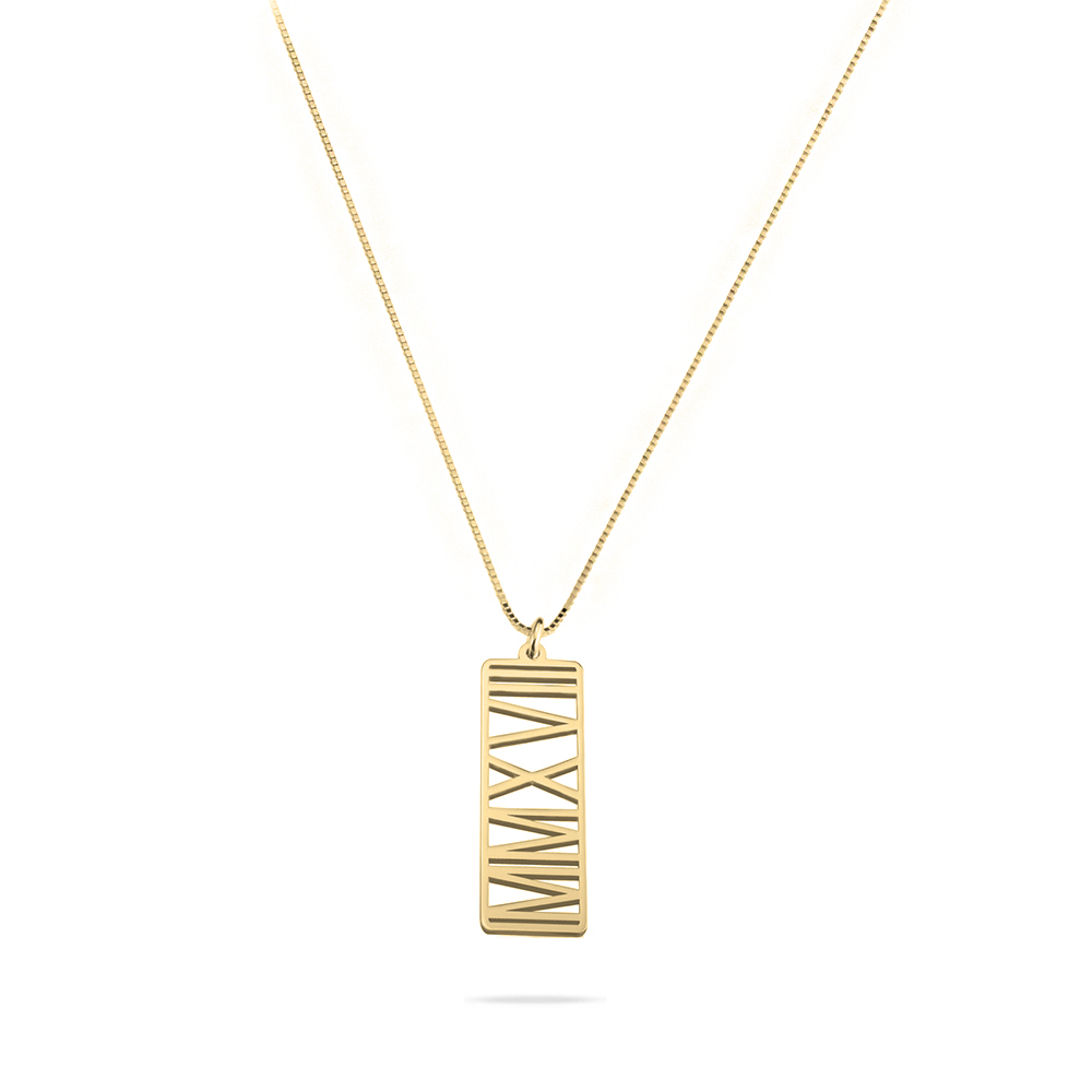Personalised Roman Numeral Necklace