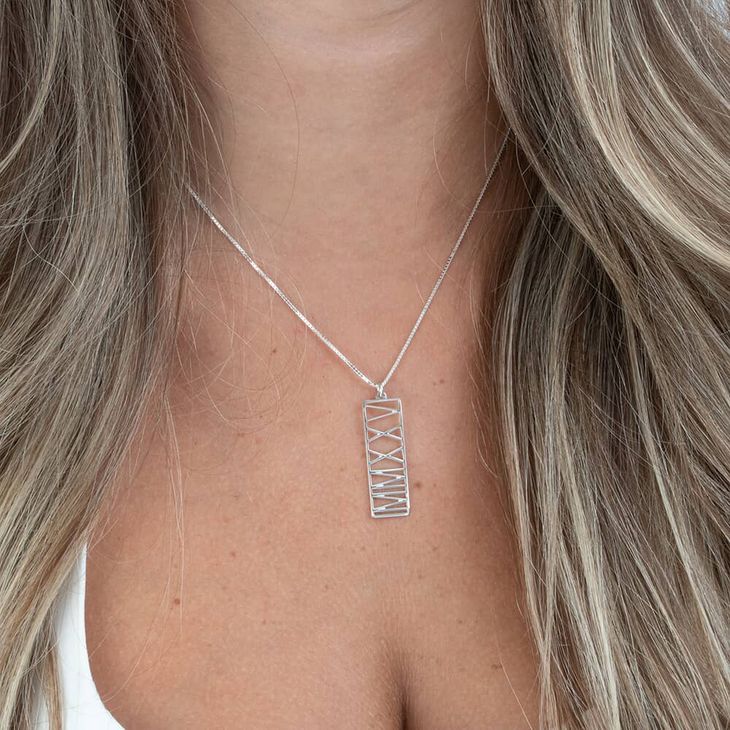 Personalised Roman Numeral Necklace
