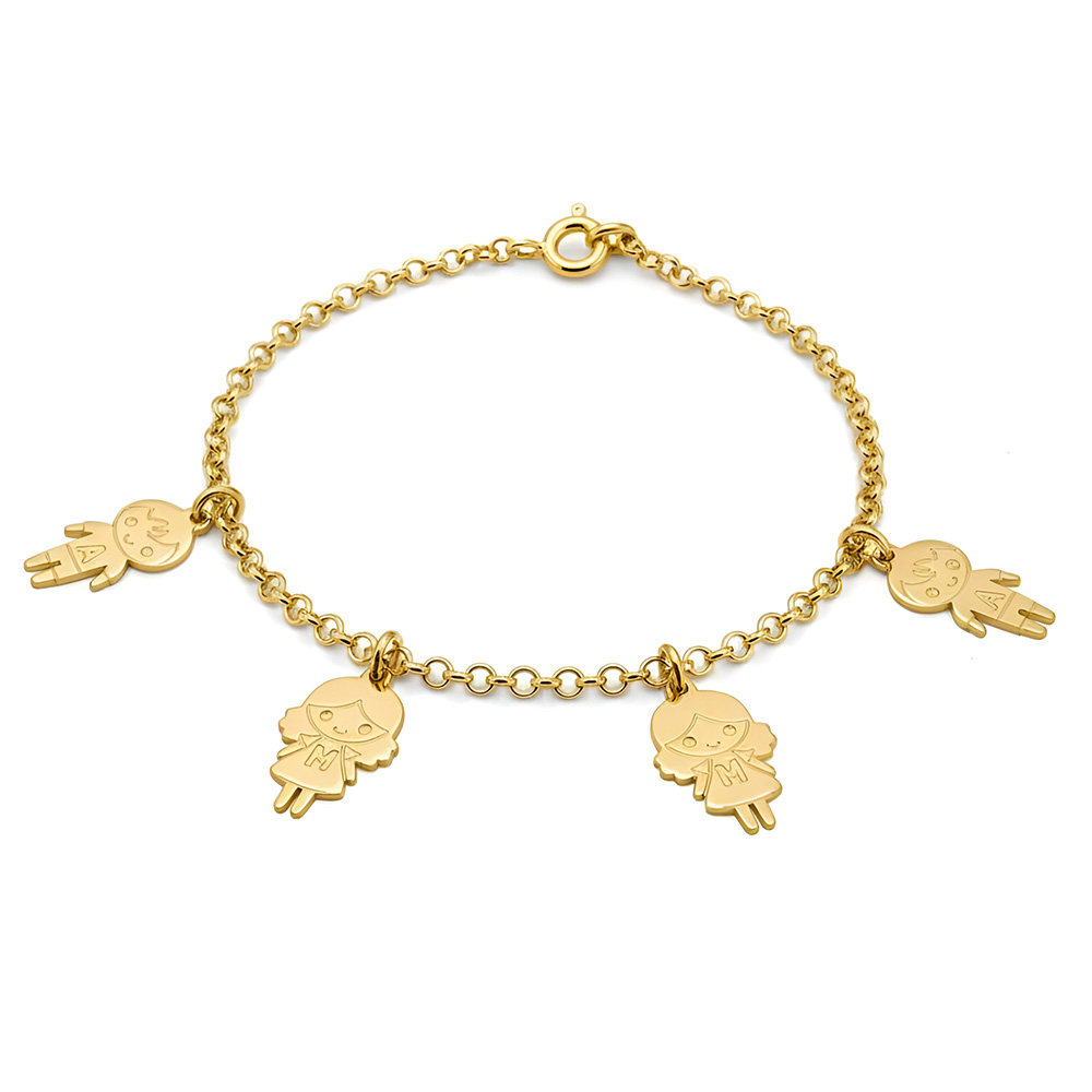Mother’s Bracelet with Boy & Girls Charms