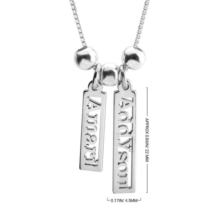 Vertical Multiple Name Necklace information