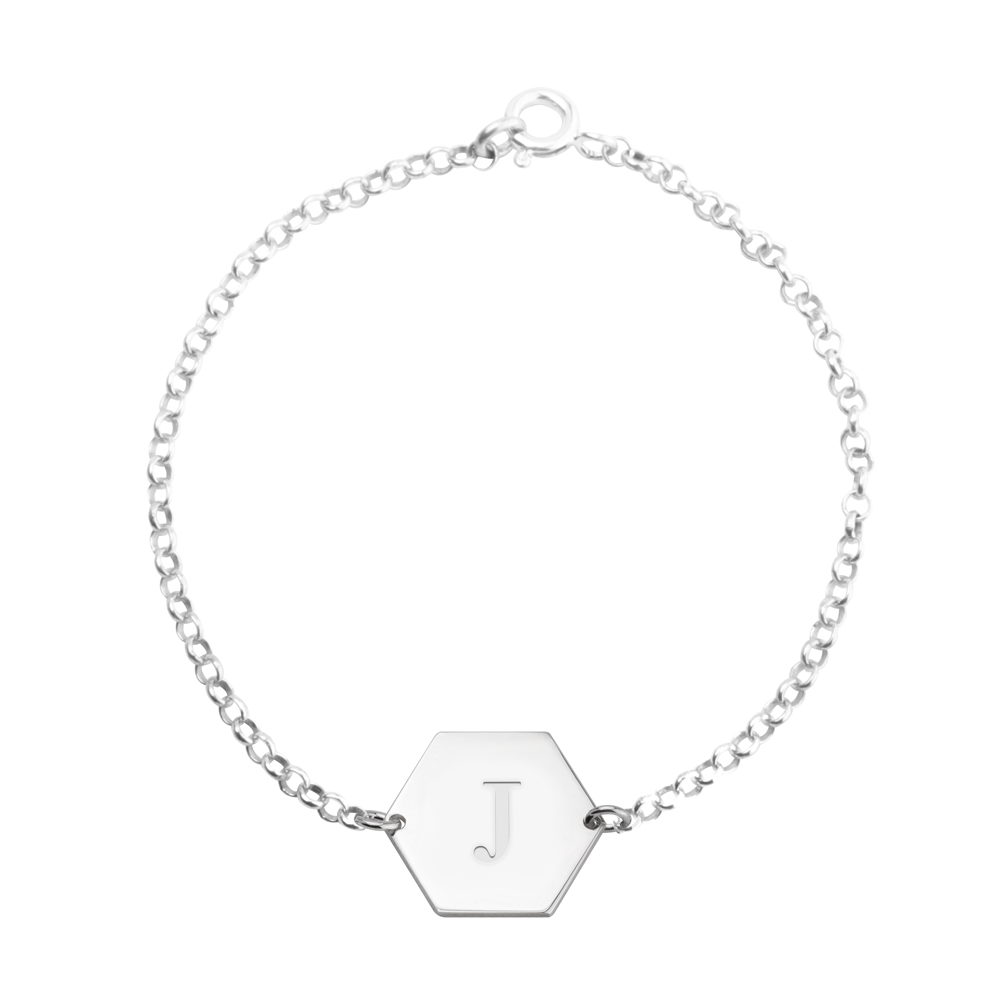 Personalised Hexagon Bracelet