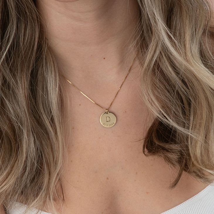 Personalised Date Necklace model