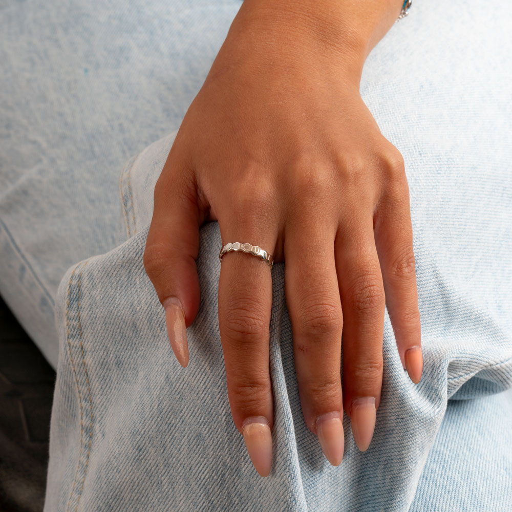 Personalised Honeycomb Ring on a model