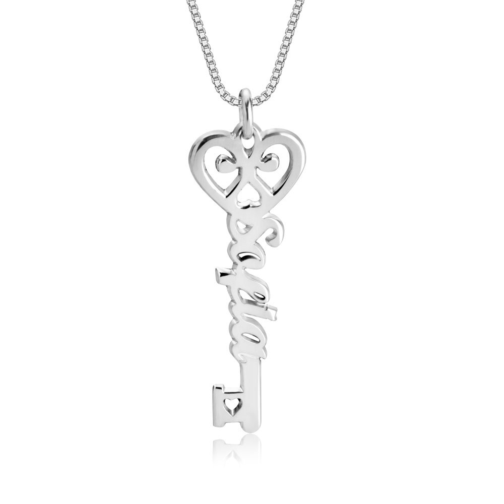 Love Heart Key Necklace