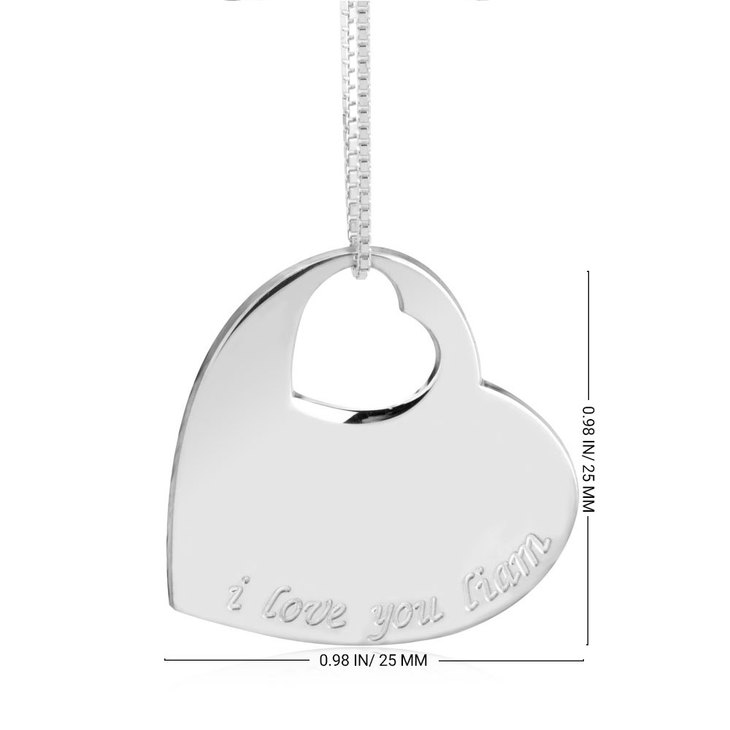 Small Cut Out Heart Necklace information