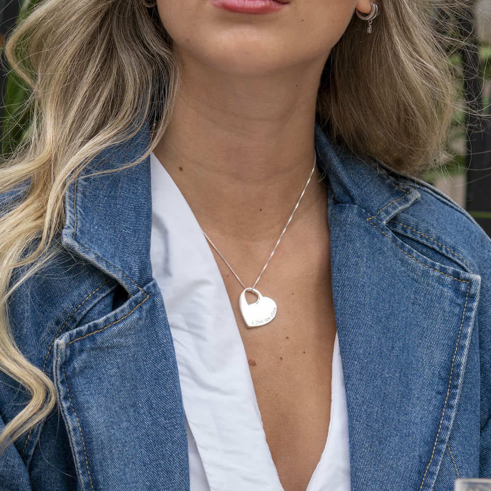 Small Cut Out Heart Necklace