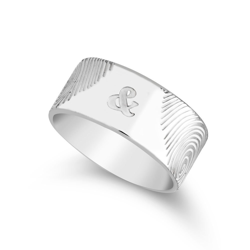 Fingerprint Couple Ring