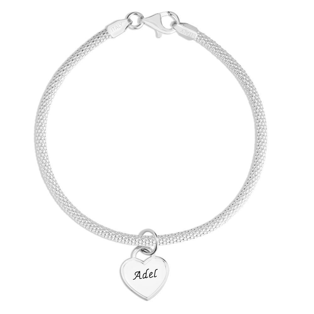 Personalised Heart Bracelet