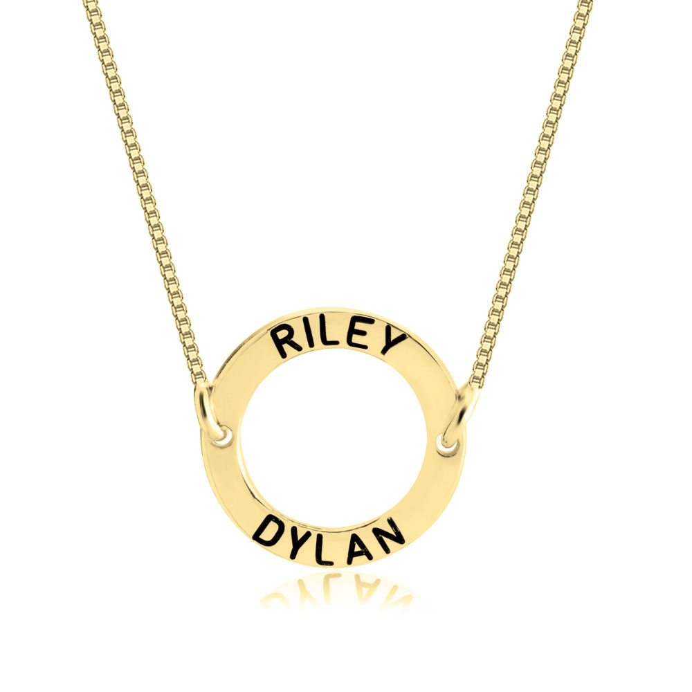 Personalised Circle Pendant Necklace