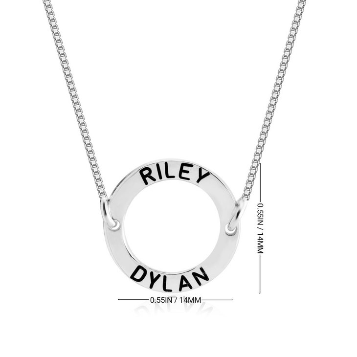 Personalised Circle Pendant Necklace information