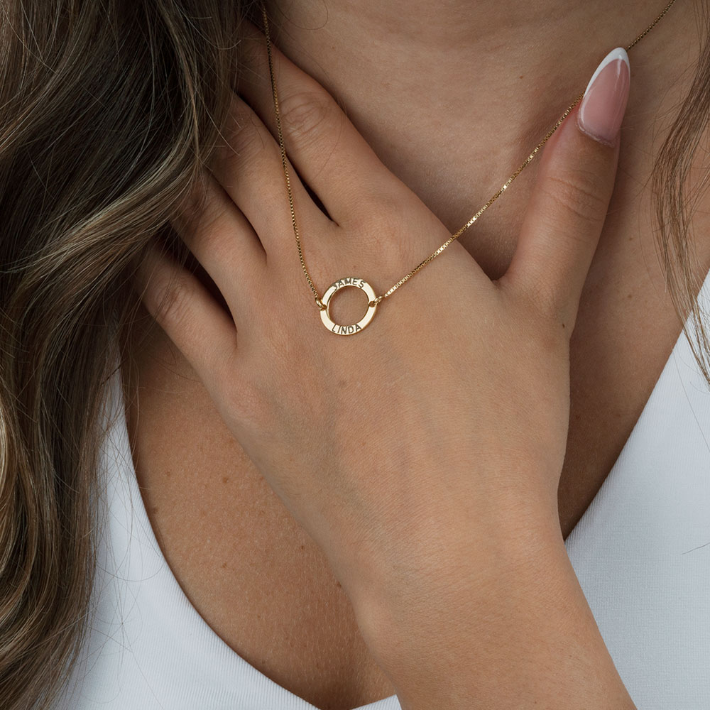 Personalised Circle Pendant Necklace