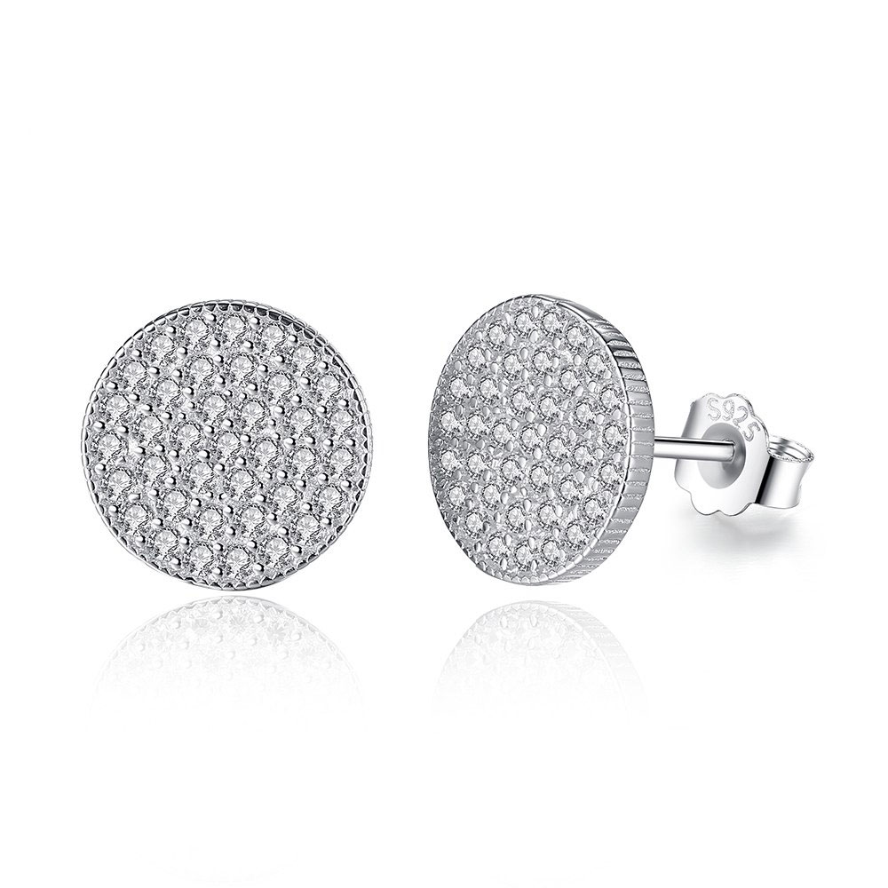 Round Cubic Zirconia Stud Earrings