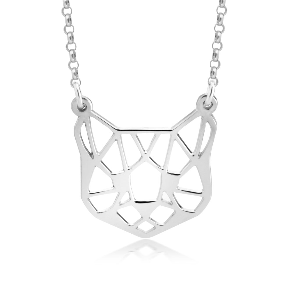 Origami Cat Necklace