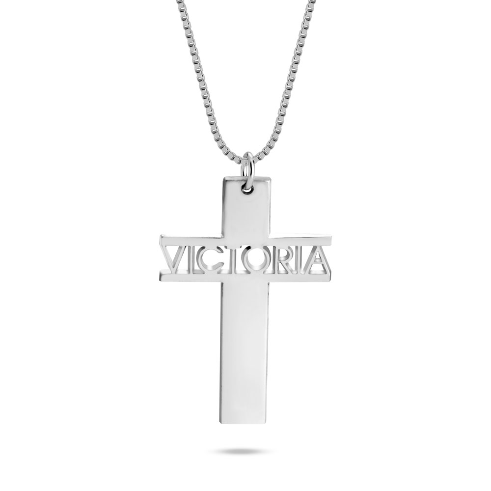 Cross Necklace Name