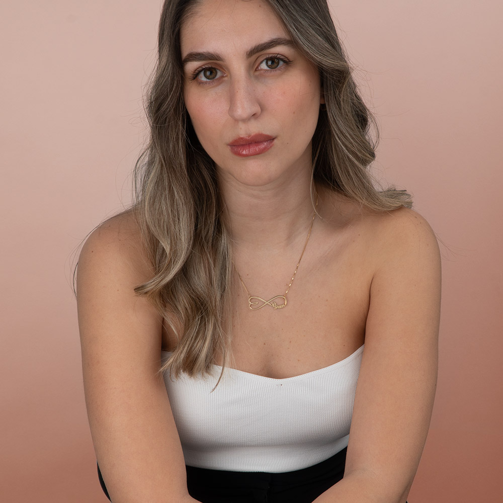 Heart Shape Infinity Name Necklace