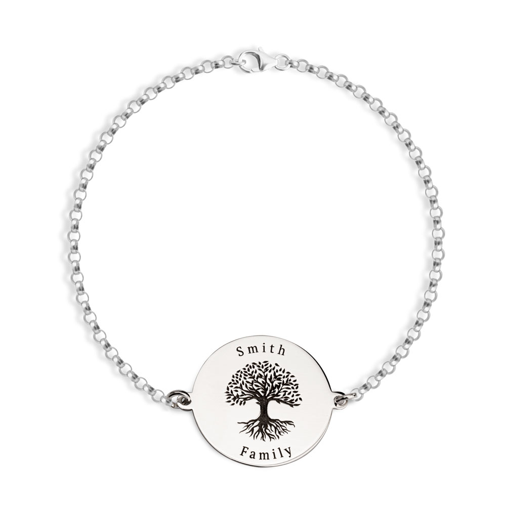Family Tree Bracelet with Zirconia
