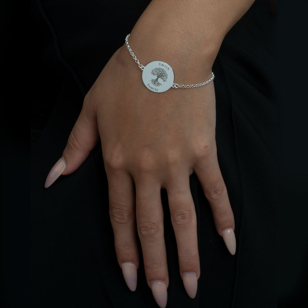 Family Tree Bracelet with Zirconia