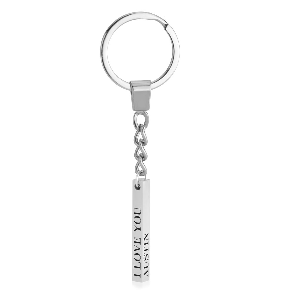 3D Bar Personalised Keychain