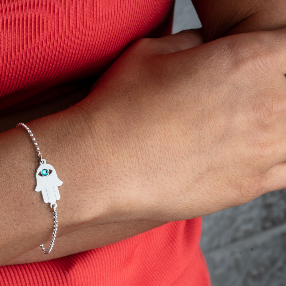 Hamsa Bracelet on a model
