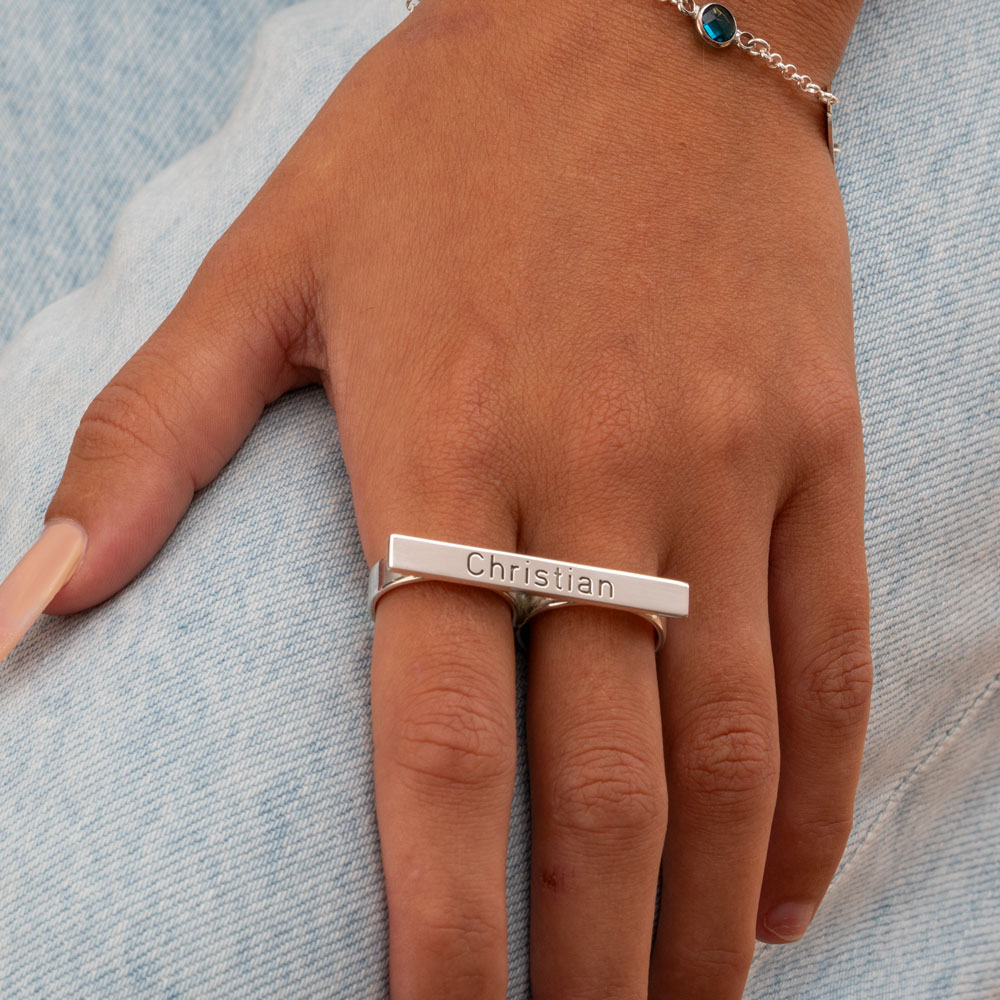Two Finger Ring on a model - 2