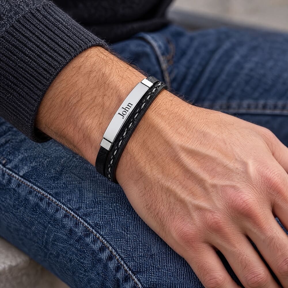 Gents Engraved Bracelet