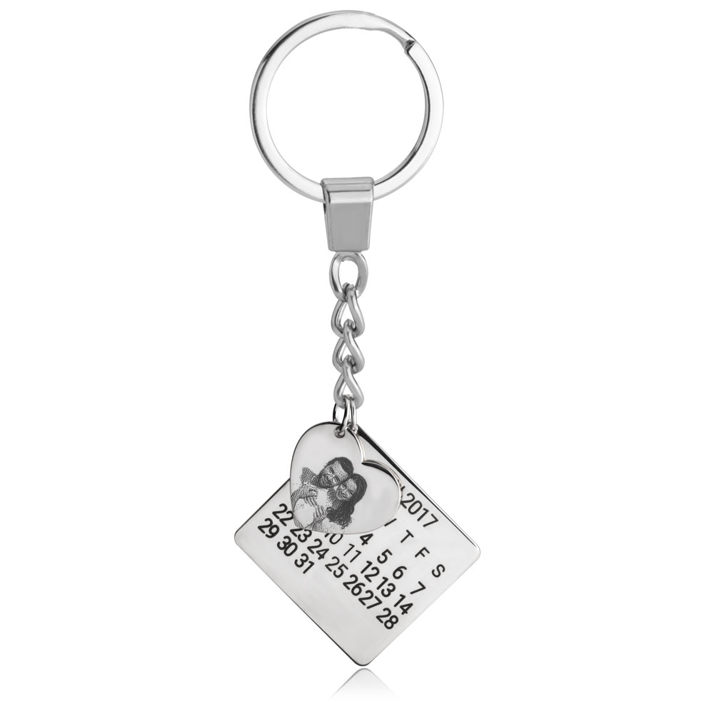Personalised Picture Calendar Keychain