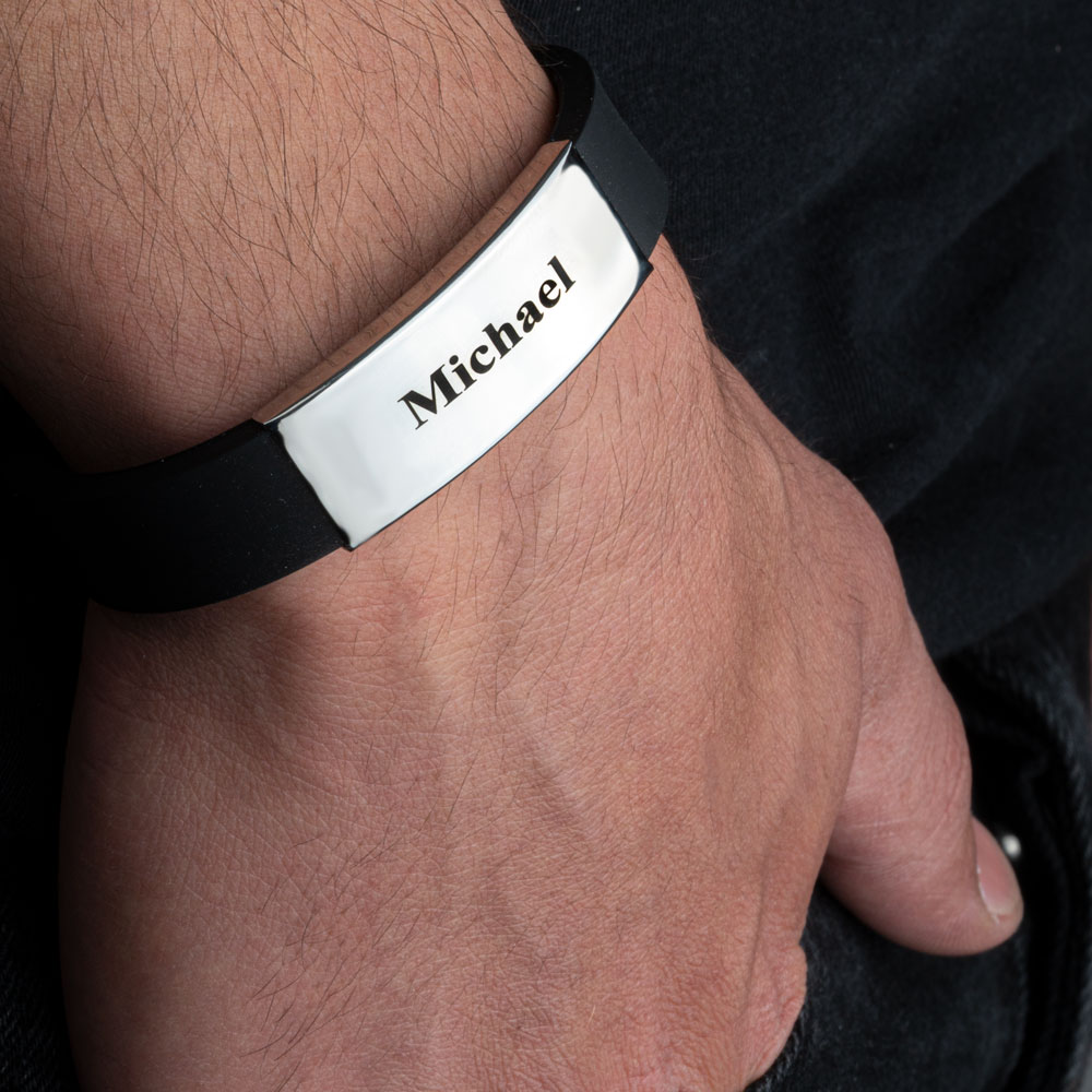 Thick Silicone Men Bracelet