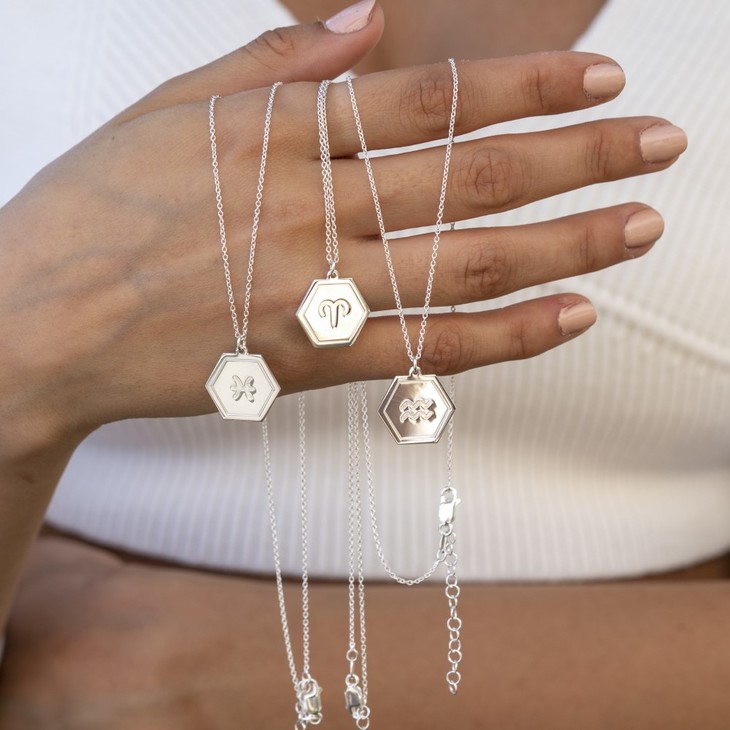Hexagon Zodiac Pendant model
