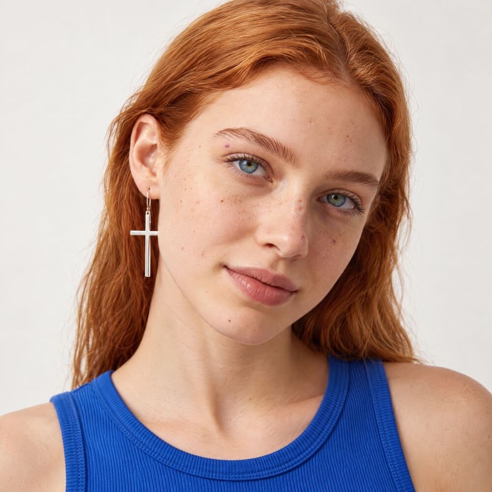Big Cross Earrings