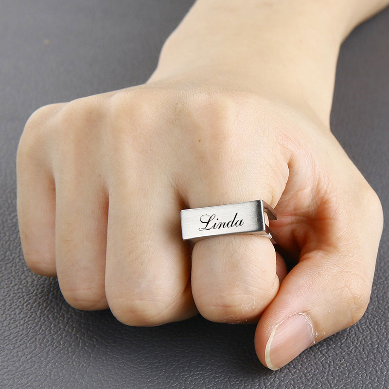 Personalised Cube Ring on a model