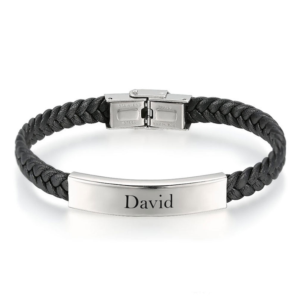Twisted Leather Men Bracelet