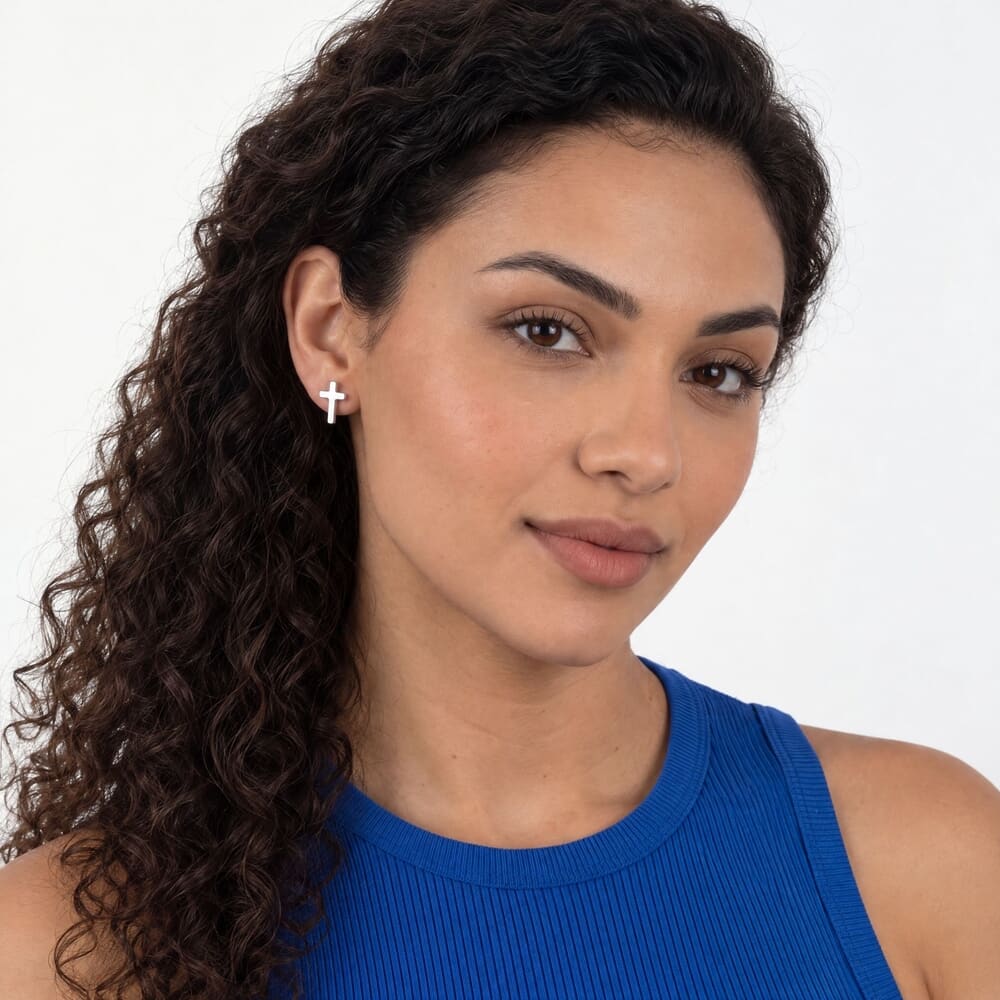 Cross Stud Earrings