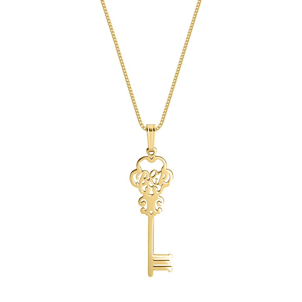 Personalised Key Shape Necklace
