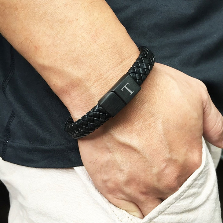 Mens Black Bracelet model