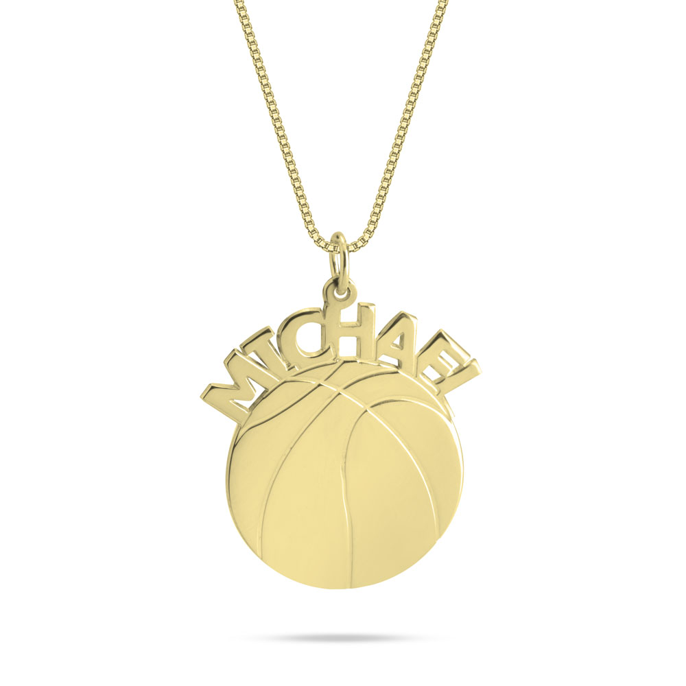 Basketball Name Necklace